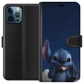 Miniatyrbild 1 av 3: Kompatibelt Plånboksfodral till Apple iPhone 12 Pro Stitch Disney blå alien Lilo and Stitch kawaii character night sky stjärnhimmel cute cartoon art
