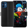 Miniatyrbilde 1 av 3: Kompatibelt Lommeboketui til Apple iPhone 12 Kalle Anka Graffiti Disney Design Roligt Barn Motiv