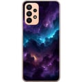 Miniatyrbilde 1 av 3: Kompatibelt Mobildeksel til Samsung Galaxy A23 Kosmisk tåke med dype lilla og blå skyer, glødende lysåpninger, stjerneprikker og romfølelse som skape