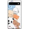 Pikkukuva 1 / 3: Yhteensopiva Puhelinkuori Google Pixel 6a Suloinen pino kawaii-eläimiä pastelliväreissä, viehättävä luonnosteltu kuvitus, täydellinen sinulle, joka p