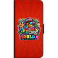 Miniatyrbild 2 av 2: Kompatibelt Plånboksfodral till Samsung Galaxy A20s Roblox figur med spelkontroll och regnbågsfärger livlig gamingdesign för spelentusiaster