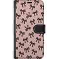 Miniatyrbilde 3 av 3: Kompatibelt Lommeboketui til Apple iPhone 12 sløyfe mønster leopard rosetter rosa søt mote jentete retro design trykk tapet stil rosa bakgrunn kunst