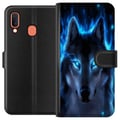 Pikkukuva 1 / 2: Yhteensopiva Lompakkokotelo Samsung Galaxy A20e Susi