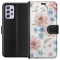 Miniatyrbillede 1 af 3: Kompatibel Tegnebogsetui til Samsung Galaxy A52s 5G Romantiske blomster