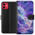 Miniatyrbilde 1 av 3: Kompatibelt Lommeboketui til Apple iPhone 11 Fantasilandskap av fargerike skyer i rosa, blått og lilla med myke former og lysstråler som gir en himme