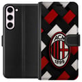 Pikkukuva 1 / 3: Yhteensopiva Lompakkokotelo Samsung Galaxy S23+ AC Milan jalkapallo Olivier Giroud punainen musta kudottu seuradesign