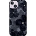 Miniatyrbilde 1 av 3: Kompatibelt Mobildeksel til Apple iPhone 14 Abstrakt mørkt blomstermønster i svartgrå toner med en elegant, dramatisk og moderne følelse