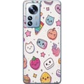 Pikkukuva 1 / 3: Yhteensopiva Puhelinkuori Xiaomi 12 Pro Kawaii-doodle-kollaasi, jossa on söpöjä hahmoja, hedelmiä, tähtiä, sydämiä, pastellivärejä ja leikkisää sarja