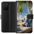 Miniatyrbild 1 av 3: Kompatibelt Plånboksfodral till Samsung Galaxy S10 Lite Stitch Disney figur med tropisk strandmotiv