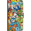 Miniatyrbilde 2 av 2: Kompatibelt Lommeboketui til Samsung Galaxy A03s Pokémon-design – Pikachu-kollasj i fargerik illustrasjon for samlere