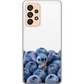 Miniatyrbilde 1 av 3: Kompatibelt Mobildeksel til Samsung Galaxy A53 5G Søt blå karakter blant blåbær med en teddybjørn i en myk og leken illustrasjon for barnerom