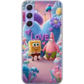 Miniatyrbillede 1 af 3: Kompatibel Mobilcover til Samsung Galaxy A54 SvampeBob og Patrick kærlighed farverig pastelverden med hjerter blomster og venskab i ægte glædesstil