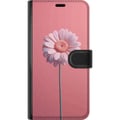Pikkukuva 3 / 3: Yhteensopiva Lompakkokotelo Apple iPhone 12 mini Yksinkertainen vaaleanpunainen kukka vaalealla taustalla elegantti minimalistinen design täydellinen