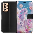 Pikkukuva 1 / 3: Yhteensopiva Lompakkokotelo Samsung Galaxy A53 5G Enhörning Candy Pastell Kawaii Motiv Söt Populär Färg