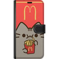 Miniatyrbilde 3 av 3: Kompatibelt Lommeboketui til Samsung Galaxy S23 Ultra Søt Pusheen-lignende katt med pommes frites i McDonald’s-stil – humoristisk og sjarmerende moti