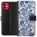 Miniatyrbilde 1 av 3: Kompatibelt Lommeboketui til Apple iPhone 11 Blomster Blå...
