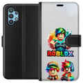 Miniatyrbillede 1 af 3: Kompatibel Tegnebogsetui til Samsung Galaxy A32 5G Roblox Rainbow Gamer Design farverig spilverden med figurer i regnbuens farver fyldt med glæde og