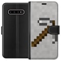 Miniatyrbild 1 av 3: Kompatibelt Plånboksfodral till Samsung Galaxy S10+ Minecraft Tools