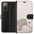 Miniatyrbild 1 av 3: Kompatibelt Plånboksfodral till Samsung Galaxy S20 FE Kawaii Söta katter
