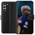 Miniatyrbilde 1 av 3: Kompatibelt Lommeboketui til Samsung Galaxy S21 FE 5G Lamine Yamal - Barcelonas Wonderkid i Fokus