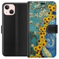 Pikkukuva 1 / 3: Yhteensopiva Lompakkokotelo Apple iPhone 13 mini Van Gogh juliste auringonkukka Tähtikirkas yö taide kukat maalaus taiteellinen retro taide impressio
