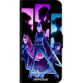 Miniatyrbilde 2 av 2: Kompatibelt Lommeboketui til Samsung Galaxy A03s Futuristisk girl group-illustrasjon med neonlys og sterke farger i sci-fi-estetikk