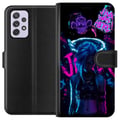 Miniatyrbilde 1 av 3: Kompatibelt Lommeboketui til Samsung Galaxy A52s 5G Arcane Jinx plakat League of Legends LoL graffiti neon anime Netflix spillkarakter fanartdesign