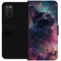Miniatyrbilde 1 av 2: Kompatibelt Lommeboketui til Samsung Galaxy A03s Katten i Galaksen