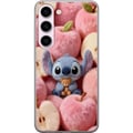 Pikkukuva 1 / 3: Yhteensopiva Puhelinkuori Samsung Galaxy S23 Stitch pörröisissä vaaleanpunaisissa omenoissa pienen nallekarhun kanssa hurmaavassa kawaii-estetiikassa