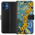 Pikkukuva 1 / 3: Yhteensopiva Lompakkokotelo Apple iPhone 12 mini Van Gogh juliste auringonkukka Tähtikirkas yö taide kukat maalaus taiteellinen retro taide impressio