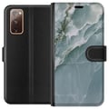 Pikkukuva 1 / 3: Yhteensopiva Lompakkokotelo Samsung Galaxy S20 FE Marmori Jäävuori
