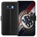 Miniatyrbild 1 av 2: Kompatibelt Plånboksfodral till Samsung Galaxy S8 Chelsea FC emblem i 3D stil med blå vita och röda detaljer som ger ett kraftfullt elegant sportmoti
