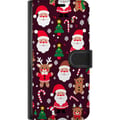 Pikkukuva 3 / 3: Yhteensopiva Lompakkokotelo Samsung Galaxy S23+ Merry Squad -joulukuvio, jossa on tonttuja, poroja ja piparkakkuja, söpö talvinen kuvitus sarjakuvaty