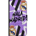 Miniatyrbillede 2 af 2: Kompatibel Tegnebogsetui til Samsung Galaxy A20s Lilla Hala Madrid-design med klubemblem og kraftfuld sportsgrafik, perfekt til fodboldfans, der elsk