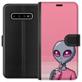 Miniatyrbild 1 av 3: Kompatibelt Plånboksfodral till Samsung Galaxy S10+ Alien Smoothie