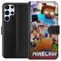 Miniatyrbilde 1 av 3: Kompatibelt Lommeboketui til Samsung Galaxy S22 Ultra 5G Minecraft