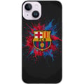 Miniatyrbillede 1 af 3: Kompatibel Mobilcover til Apple iPhone 14 Barcelona Splash Art med FC Barcelonas emblem i blå og rød, perfekt til fodboldfans