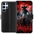 Pikkukuva 1 / 3: Yhteensopiva Lompakkokotelo Samsung Galaxy S22 Ultra 5G Tumma Stranger Things -henkinen fantasi kuvitus, jossa on ukkosta ja dramaattinen kauhutunnel