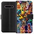 Miniatyrbild 1 av 3: Kompatibelt Plånboksfodral till Samsung Galaxy S10+ Pokémon illustration – Pikachu, Eevee och Charmander i färgstark design
