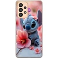 Miniatyrbillede 1 af 3: Kompatibel Mobilcover til Samsung Galaxy A33 5G Sød blå fantasivæsen med lyserød blomst og sommerfugl, romantisk forårsmotiv