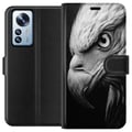 Miniatyrbillede 1 af 3: Kompatibel Tegnebogsetui til Xiaomi 12 Pro Ørn portræt realistisk nærbillede kraftfuld ørn fugl dyremotiv stærk dyrelivillustration naturplakat