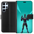 Pikkukuva 1 / 3: Yhteensopiva Lompakkokotelo Samsung Galaxy S22 Ultra 5G musta ritari fortnite