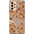 Miniatyrbild 1 av 3: Kompatibelt Mobilskal till Samsung Galaxy A33 5G Gulliga capybaror i varma toner med apelsiner och glada uttryck