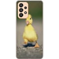 Pikkukuva 1 / 3: Yhteensopiva Puhelinkuori Samsung Galaxy A33 5G Keltainen ankanpoikanen kävelee tiellä, pehmeä luonnollinen sävy, söpö ilme ja viehättävä kevätaihein