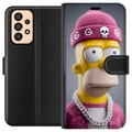 Pikkukuva 1 / 3: Yhteensopiva Lompakkokotelo Samsung Galaxy A33 5G Homer Simpsonin inspiroima hahmo, jolla on vaaleanpunainen pipo, ketju ja katutyyli – täydellinen S