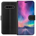 Miniatyrbillede 1 af 3: Kompatibel Tegnebogsetui til Samsung Galaxy S10+ Nordlys