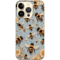 Miniatyrbild 1 av 3: Kompatibelt Mobilskal till Apple iPhone 14 Pro Bin och blommor blå bakgrund naturinspirerad design med charm och färg för somrigt uttryck