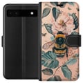 Miniatyrbillede 1 af 3: Kompatibel Tegnebogsetui til Google Pixel 6a Humle på blomst i pastelfarver, smukt naturinspireret design, der formidler ro, energi og harmoni