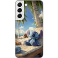 Miniatyrbild 1 av 3: Kompatibelt Mobilskal till Samsung Galaxy S22 5G Stitch Disney figur med tropisk strandmotiv