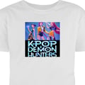 Miniatyrbilde 2 av 9: Barn T-skjorte Kpop Demon Hunters - Koreansk idolband plakat med anime, spill, fantasi, tegneserie, retro stil fanart design Hvit 9-11 År